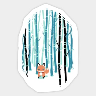 Fox in the Forest Sticker